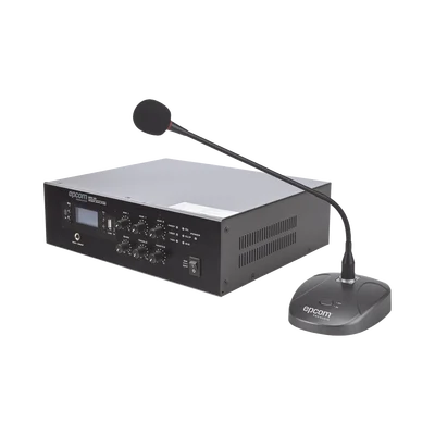KIT de Amplificador de 120W Modelo SFB120 | más Micrófono de Escritorio Modelo SF621A