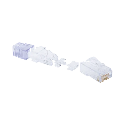 Plug RJ45 Cat6 de 5 Piezas, Para Cable UTP de Calibre 23-24 AWG, Chapado en Oro de 50 Micras, Paquete de 100 Piezas