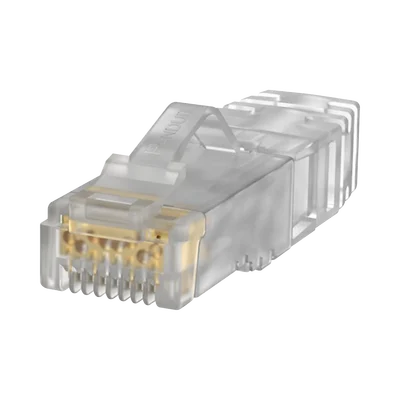 Plug RJ45 Cat6A, Para Cable UTP de Calibre 26 AWG, Chapado en Oro de 50 Micras, Paquete de 100 Piezas