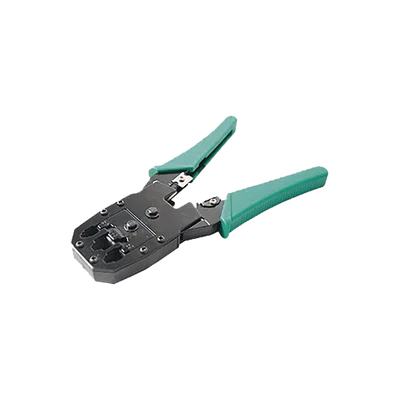 Pinzas para plegar (Ponchadoras) cables RJ11, RJ12, RJ45 telefónicos y cables de red Cat5e, Cat6, Cat6a y con Cavidades para 4, 6 y 8 conductores.