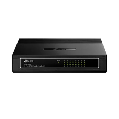 Switch no administrable de 16 puertos 10/100 Mbps para escritorio