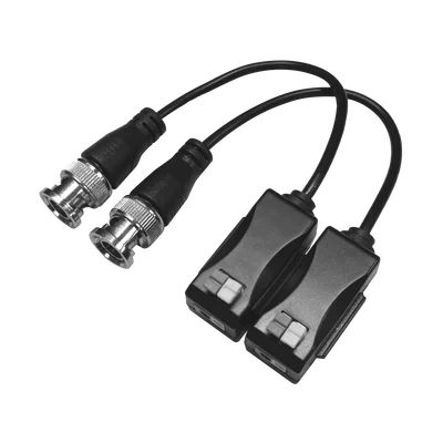 Kit de Transceptores (Baluns) con Terminal PUSH SUPERIOR PIG TAIL en ambos conectores, Resolución 4K , Cable flexible COAXIAL Blindado / COAXITRON / AUDIO POR COAXITRON /Conector 100% COBRE / Calidad PREMIUM