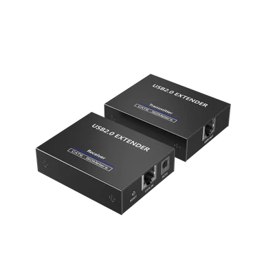 Kit EXTENSOR USB 2.0 de 4 Puertos para Distancias de Hasta  150 m | Soporta USB 2.0, USB 1.1 y USB 1.0 | UTP Cat 5e/6/6a/7 | Soporta Switch Gigabit | Ideal para Cámaras WEB, Impresoras, Escáner, Memorias, Mouse, etc.