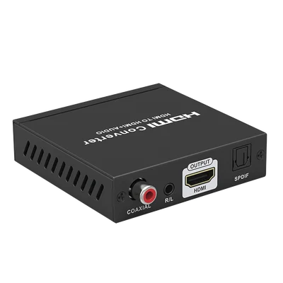 Extractor de Audio de HDMI a HDMI + Audio / Salida de Audio Digital o Análoga / SPDIF / Toslink / Auxiliar 3.5mm (Estéreo) / Salida HDMI solo video / Soporta ARC / HDR / HDCP / Separa el Audio del Contenido HDMI .