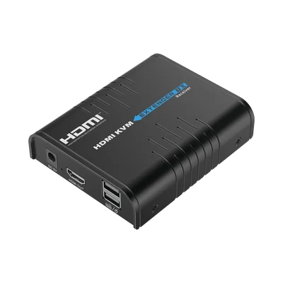 Receptor Compatible para Kits TT373KVM4.0 | Resolución 1080P @ 60 Hz | Soporta STP y UTP CAT6 | Control IR | Compatible con Switch Gigabit para control KVM múltiple.