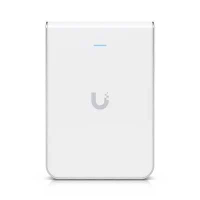 Access Point UniFi U6 In Wall/Montaje p/pared, WIFI 6 2.4 Y 5 Ghz, hasta 5.3 Gbps, 1 pto PoE In, 4 ptos secundarios (1 PoE Out)