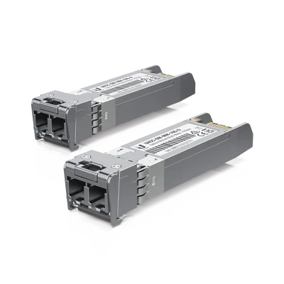 UFiber Módulo SFP+ 10G, transceptor MiniGibic MultiModo 10 Gbps, distancia 300m, conectores LC, paquete de 2 piezas