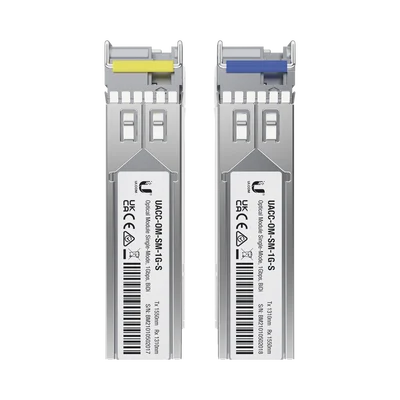 UFiber Módulo SFP, transceptor MiniGibic MonoModo 1 Gbps, distancia 3km, Simplex, un conector LC, incluye 2 tranceptores