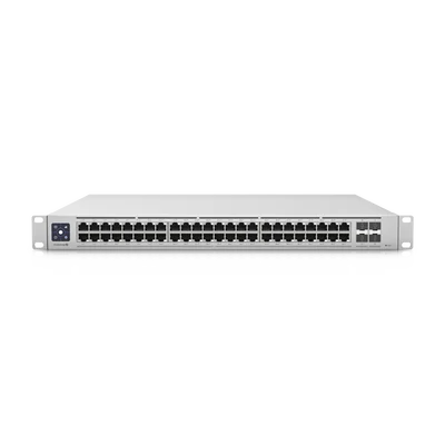 UniFi Switch Enterprise administrable capa 3, 48 puertos 2.5GbE RJ45 POE+, 4 puertos 10G SFP+, 720W, con pantalla táctil de 1.3″