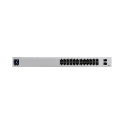 UniFi Switch USW-Pro-24-POE Gen2, con funciones capa 3, de 24 puertos PoE 802.3at/bt + 2 puertos 1/10G SFP+, 400W, pantalla informativa