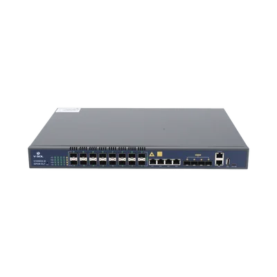 OLT de 16 puertos GPON con 8 puertos Uplink (4 puertos Gigabit Ethernet + 4 puertos SFP / puertos SFP+) hasta 2,048 ONUs