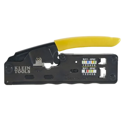 Ponchadora/Pelacables/Cortacables Compacta con Matraca para Conectores  RJ45 y RJ11/RJ12.