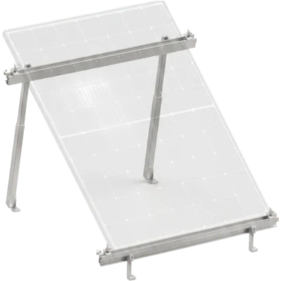 Montaje para Panel Solar, Riel “8” de 1400mm para Módulos con Espesor de 35mm, Velocidad de Viento Máx. 136km/h (20° a 45°)