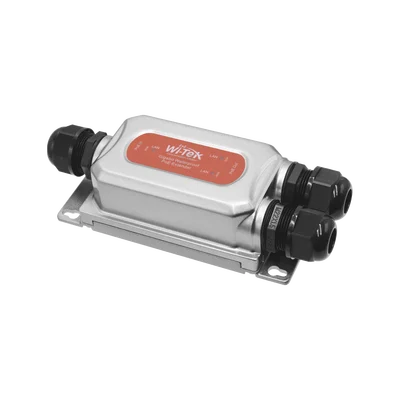Extensor PoE para exterior / Entrada PoE de 60W y 2 salidas PoE de 30W / Protección IP68 / Ideal Para Aplicaciones de CCTV