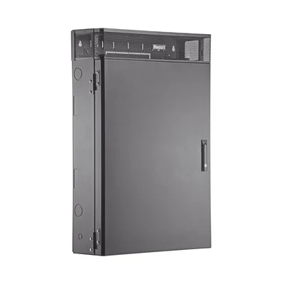 Gabinete de Montaje en Pared TrueEdge™, Con 3 UR para Equipo Activo y 3 UR para Paneles de Parcheo, Fabricado en Acero, Color Negro