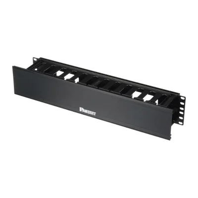 Organizador de Cables Horizontal PatchLink, Sencillo (Solo Frontal), Con Tapa Extendida, Para Rack de 19in, 2UR
